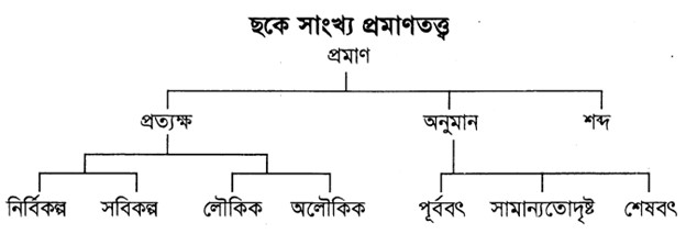 ছকে সাংখ্য প্রমাণতত্ত্ব
