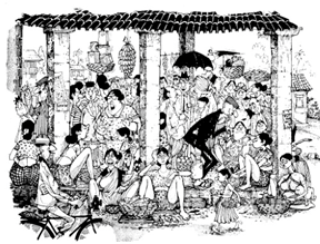 মারিওর আঁকা মাছের বাজার