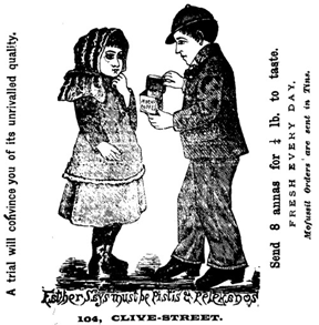 ১৮৯৫ সালে কলকাতার স্টেটসম্যানে প্রকাশিত মোকা কফির বিজ্ঞাপন